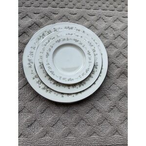 3 Piece Setting Lenox‎ Fine China Brookdale Bread/Dessert Salad Dinner Plates